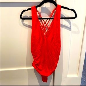 Guess red bodysuit